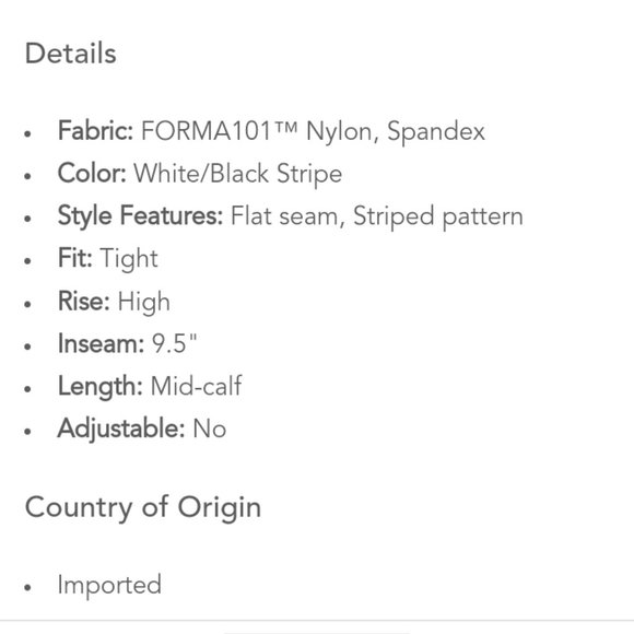 Glyder Mantra Crop White & Black Stripe (Lululemon Quiet Stripe dupe) - Picture 12 of 13